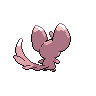 Minccino shiny back-facing sprite from Pokémon Black 2
