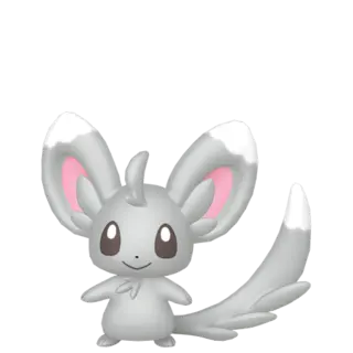 Minccino front-facing sprite from Pokémon Sun