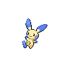 Minun front-facing sprite from Pokémon Black 2