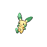 Minun shiny front-facing sprite from Pokémon Black