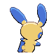 Minun back-facing sprite from Pokémon Pearl
