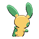 Minun shiny back-facing sprite from Pokémon Pearl