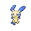 Minun front-facing sprite from Pokémon Emerald