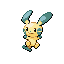 Minun shiny front-facing sprite from Pokémon Emerald