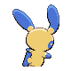Minun back-facing sprite from Pokémon HeartGold