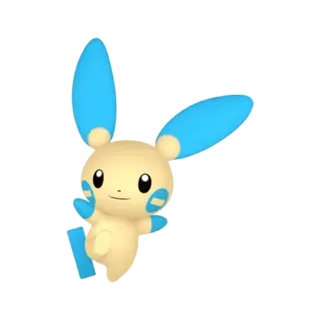Minun front-facing sprite from Pokémon Violet
