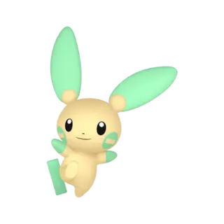 Minun shiny front-facing sprite from Pokémon Violet