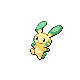 Minun shiny front-facing sprite from Pokémon Platinum