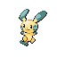 Minun shiny front-facing sprite from Pokémon Sapphire