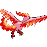 Moltres shiny back-facing sprite from Pokémon White 2