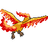 Moltres back-facing sprite from Pokémon White