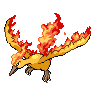 Moltres front-facing sprite from Pokémon White