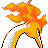 Moltres back-facing sprite from Pokémon Crystal