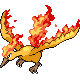 Moltres front-facing sprite from Pokémon Diamond