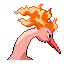Moltres shiny back-facing sprite from Pokémon FireRed