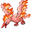 Moltres shiny front-facing sprite from Pokémon FireRed