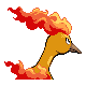 Moltres back-facing sprite from Pokémon HeartGold