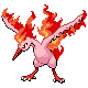 Moltres shiny front-facing sprite from Pokémon HeartGold