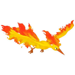 Moltres front-facing sprite from Pokémon Omega Ruby