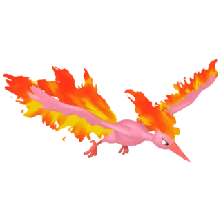 Moltres shiny front-facing sprite from Pokémon Omega Ruby