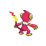 Monferno shiny back-facing sprite from Pokémon Black 2