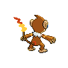 Monferno back-facing sprite from Pokémon Black