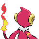 Monferno shiny back-facing sprite from Pokémon Diamond