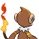 Monferno back-facing sprite from Pokémon SoulSilver