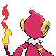 Monferno shiny back-facing sprite from Pokémon SoulSilver
