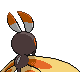 Mothim back-facing sprite from Pokémon Pearl