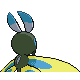 Mothim shiny back-facing sprite from Pokémon Pearl