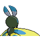 Mothim shiny back-facing sprite from Pokémon SoulSilver