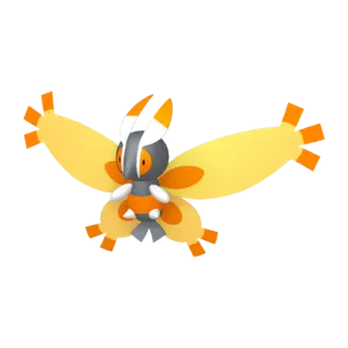 Mothim front-facing sprite from Pokémon Brilliant Diamond