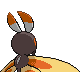Mothim back-facing sprite from Pokémon Platinum