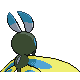 Mothim shiny back-facing sprite from Pokémon Platinum
