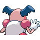 Mr. Mime back-facing sprite from Pokémon Diamond