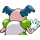 Mr. Mime shiny back-facing sprite from Pokémon Diamond