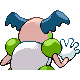 Mr. Mime shiny back-facing sprite from Pokémon SoulSilver