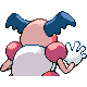 Mr. Mime back-facing sprite from Pokémon Platinum