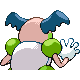 Mr. Mime shiny back-facing sprite from Pokémon Platinum