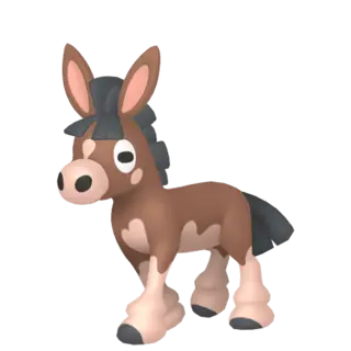 Mudbray front-facing sprite from Pokémon Shield