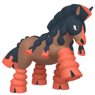 Mudsdale front-facing sprite from Pokémon Violet