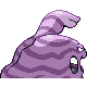 Muk back-facing sprite from Pokémon HeartGold