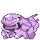 Muk front-facing sprite from Pokémon Yellow
