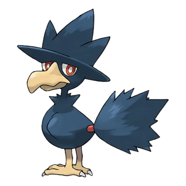 Murkrow, the Darkness Pokémon — Dark/Flying-type Pokémon official artwork