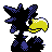 Murkrow back-facing sprite from Pokémon Crystal