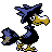 Murkrow front-facing sprite from Pokémon Gold