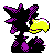 Murkrow shiny back-facing sprite from Pokémon Gold