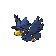 Murkrow front-facing sprite from Pokémon HeartGold