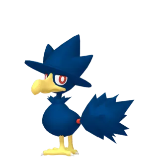 Murkrow front-facing sprite from Pokémon Violet